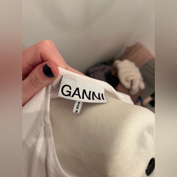 Ganni White Cut-Out Blouse - Picture 5 of 6